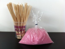 Suikerspin Combinatiepakket - Gekleurde Mix voor 500 suikerspinnen (incl. stokjes)